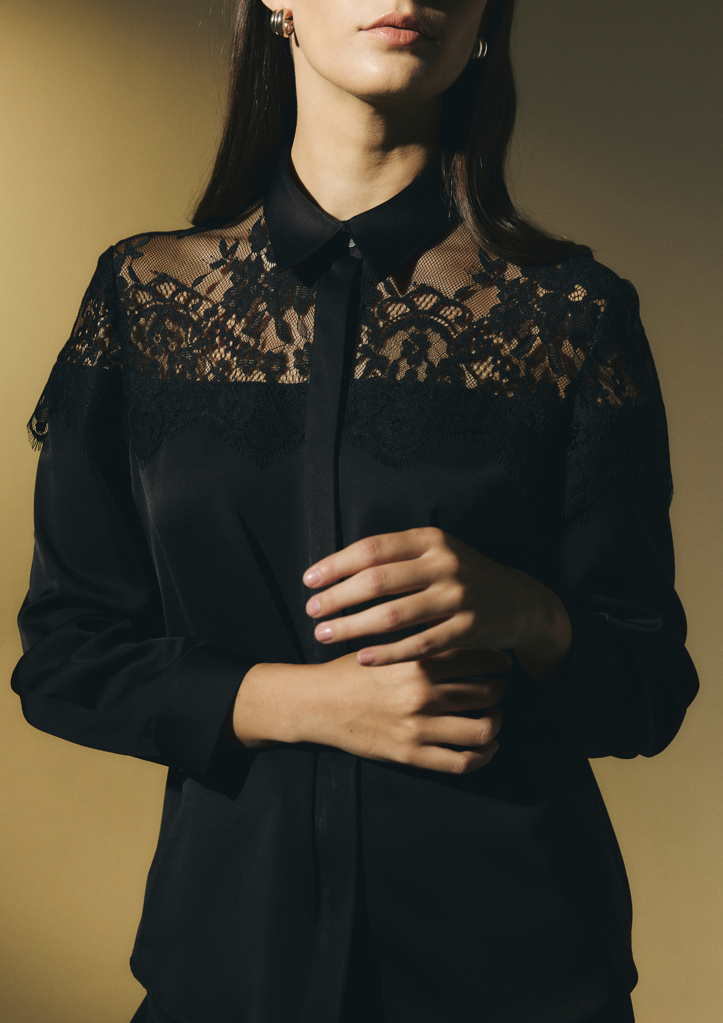 Satin-Lace Shirt