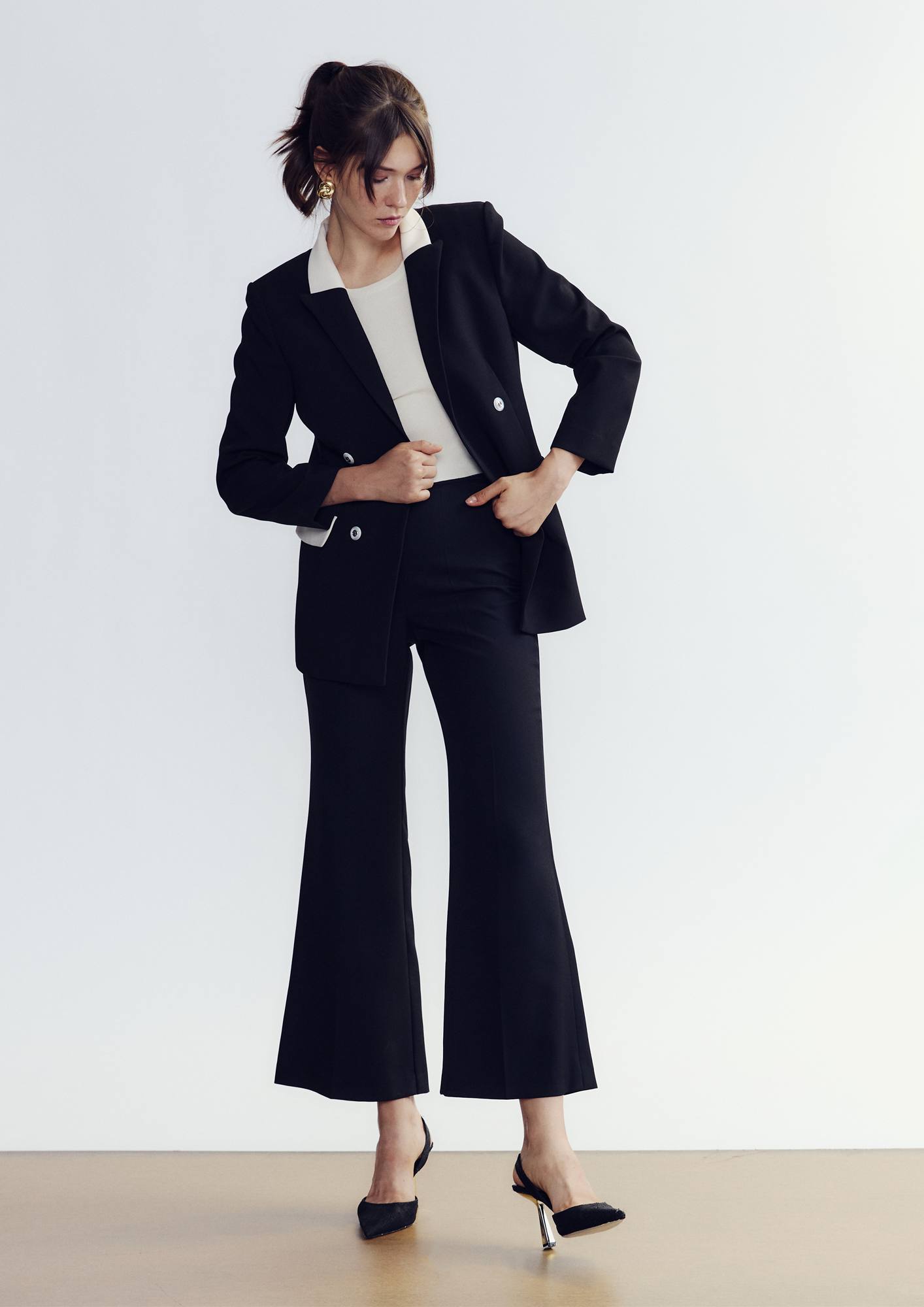 Two Tone Open Blazer