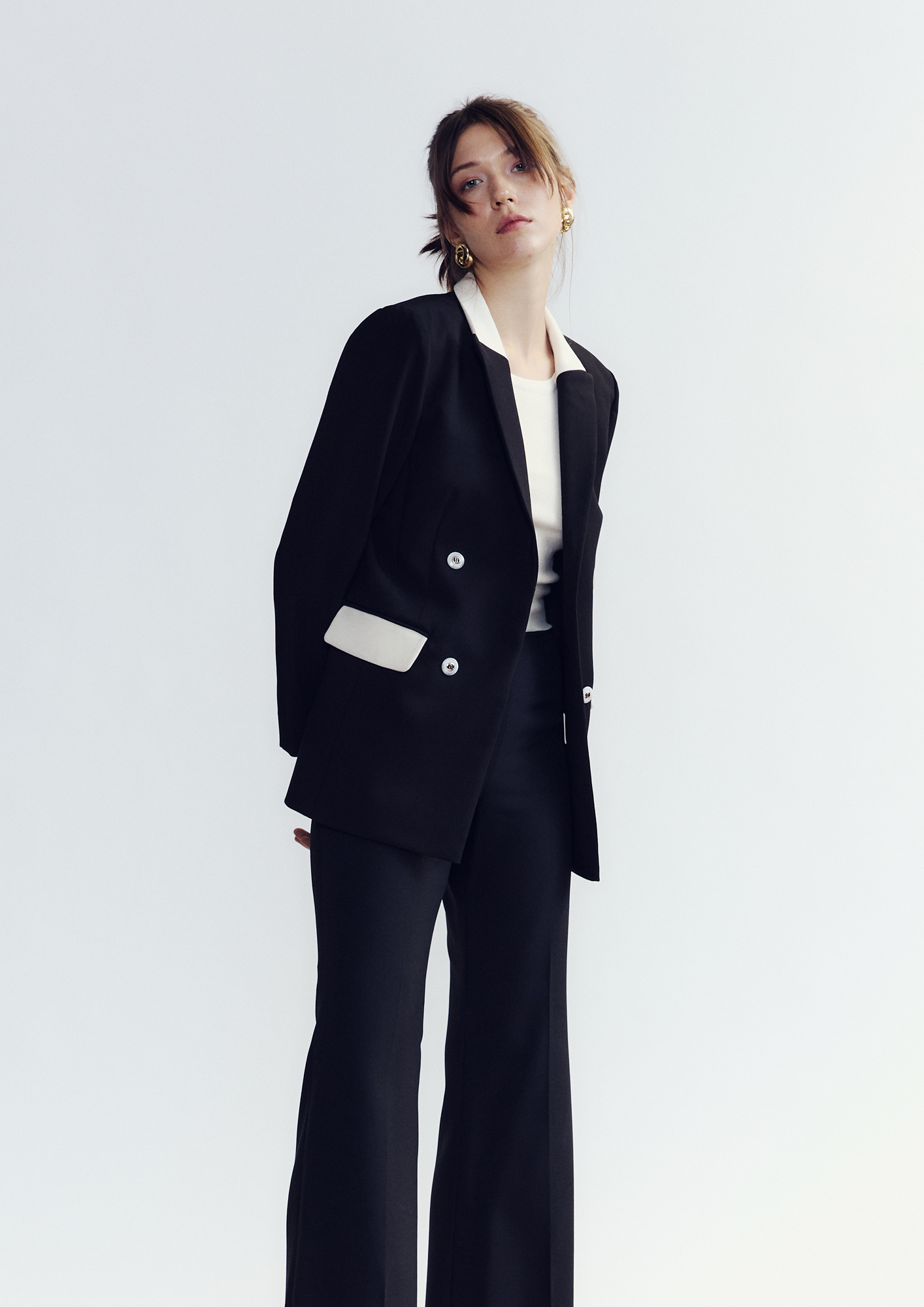 Two Tone Open Blazer