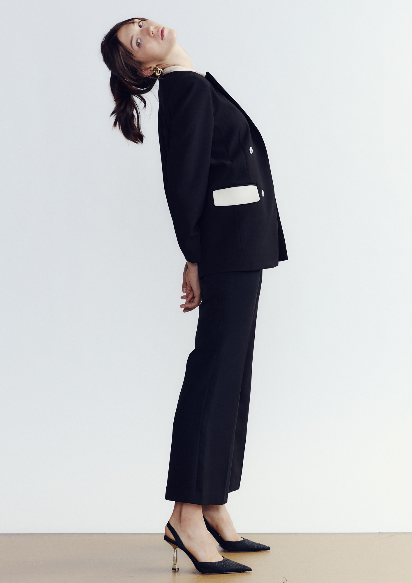 Two Tone Open Blazer