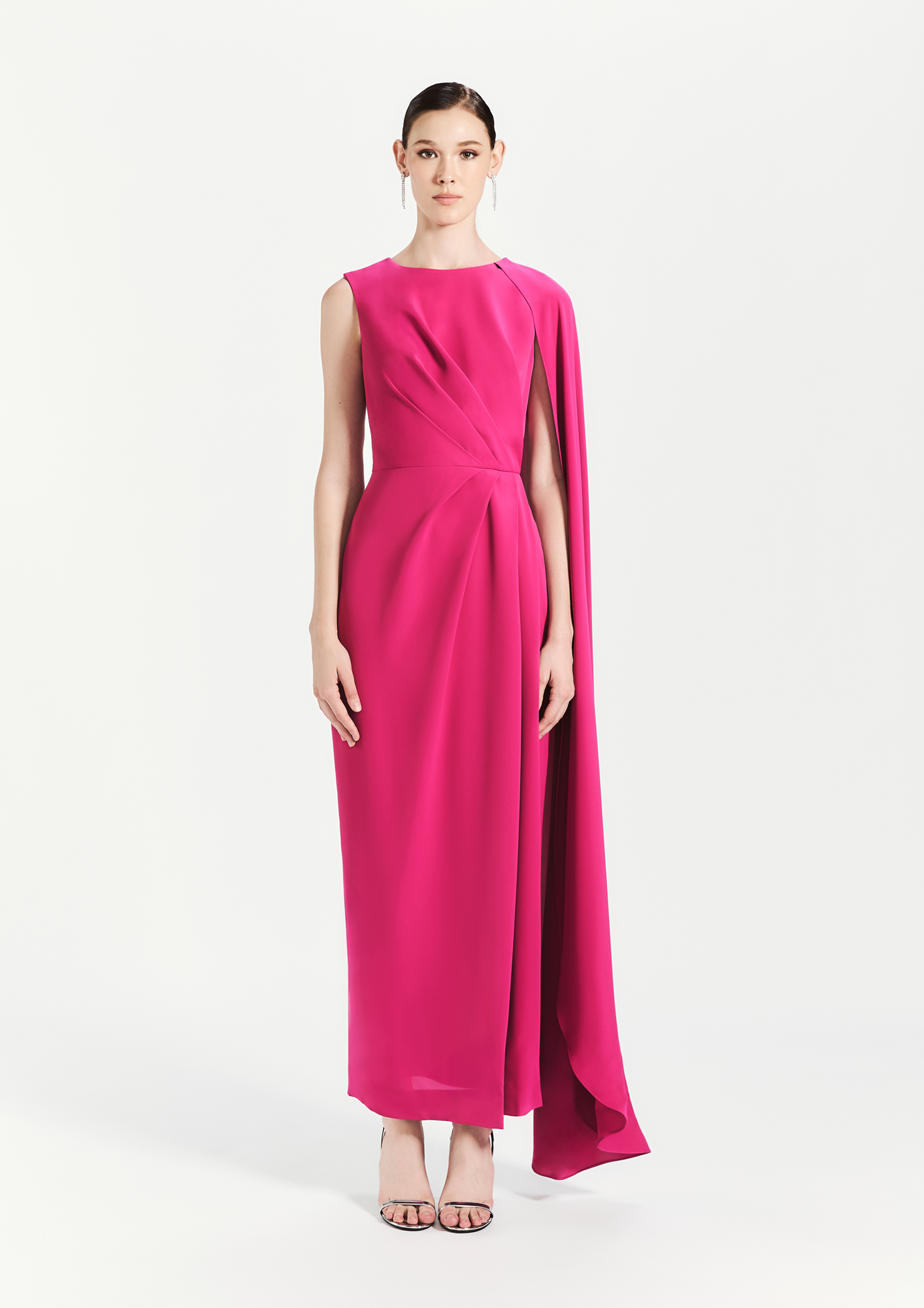 Draped Cape Gown