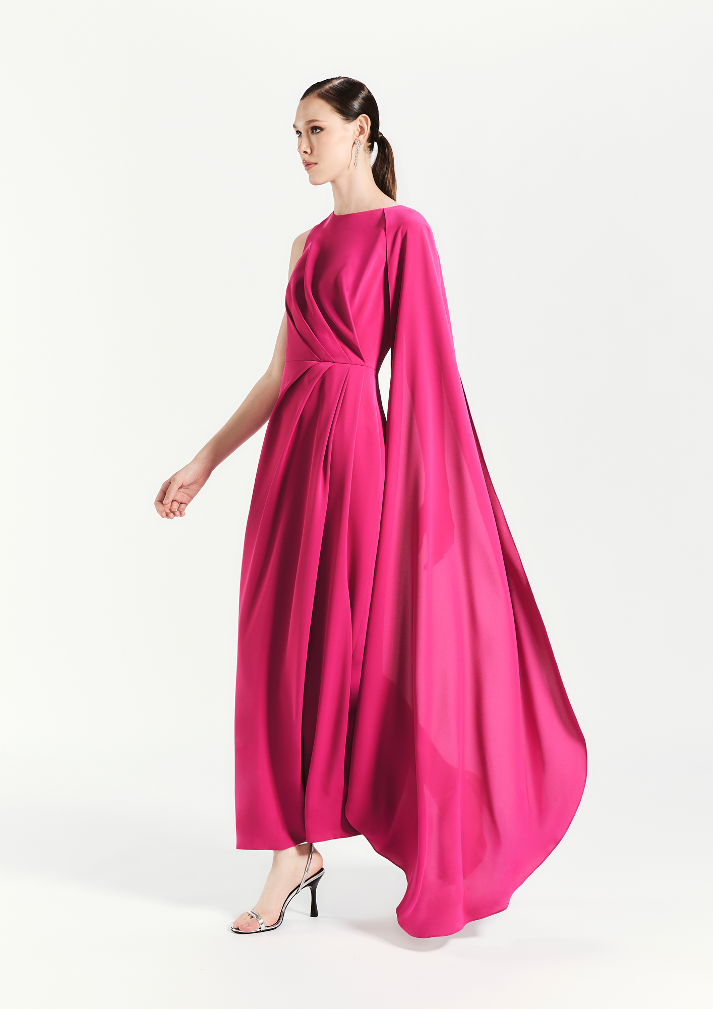 Draped Cape Gown