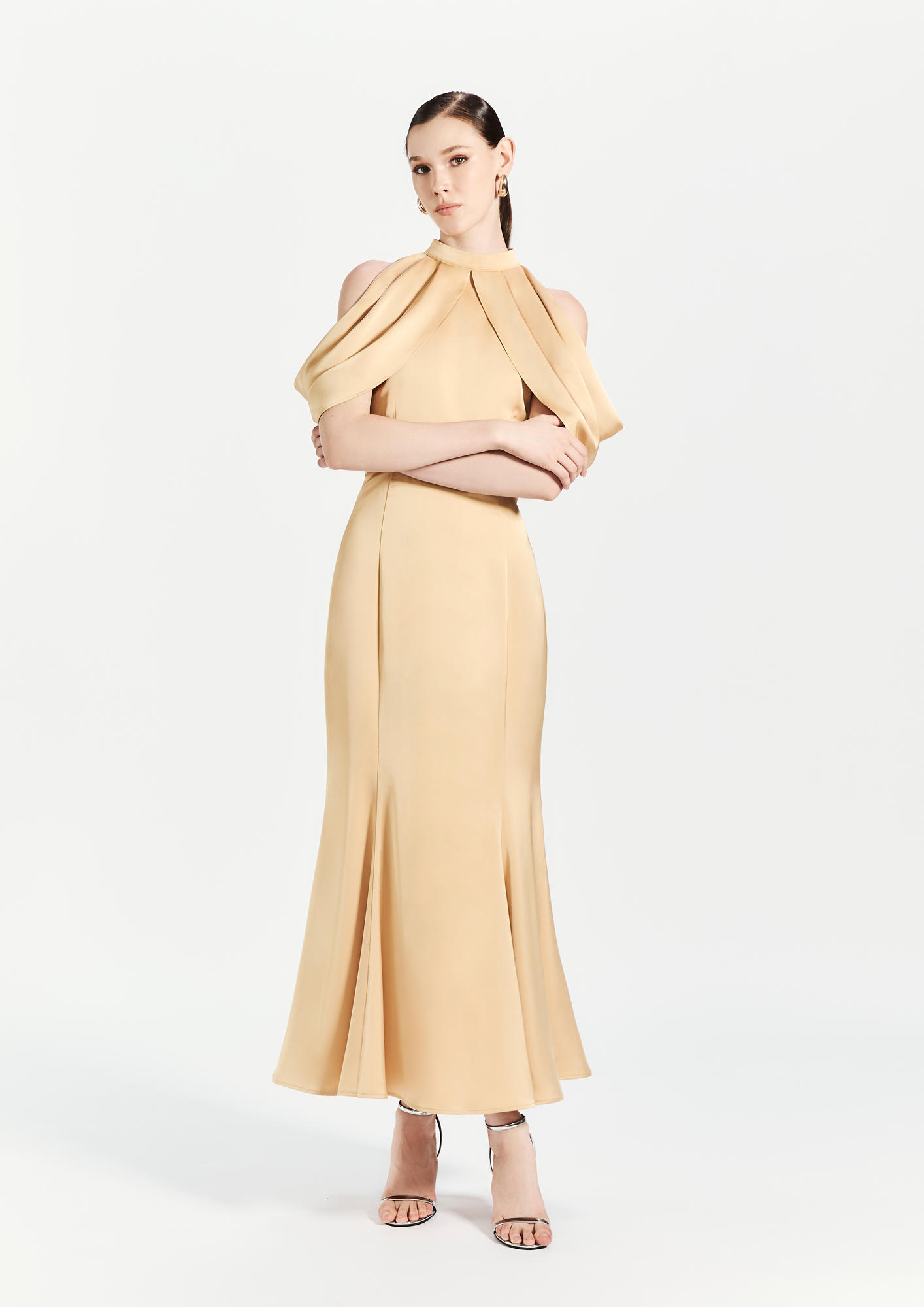 Draped Halter Gown
