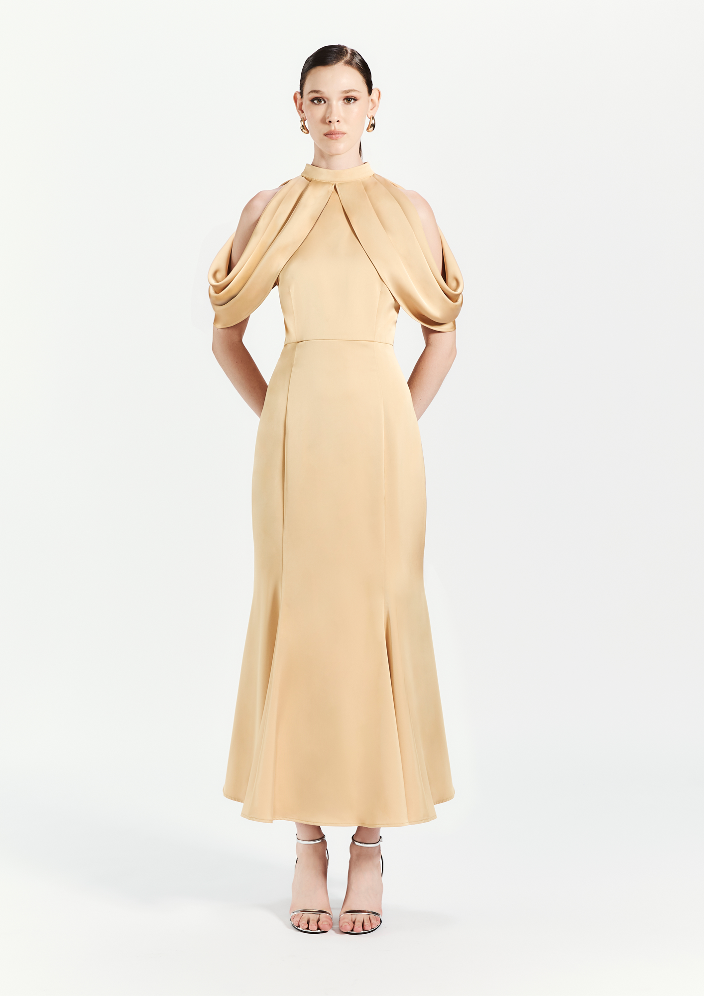 Draped Halter Gown