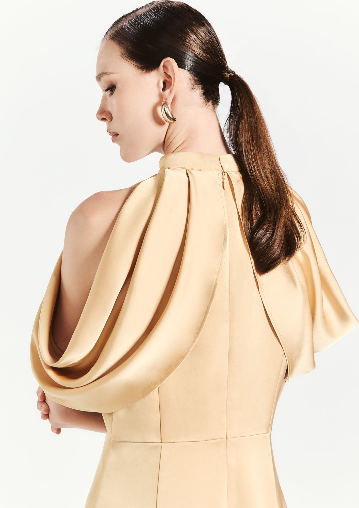 Draped Halter Gown