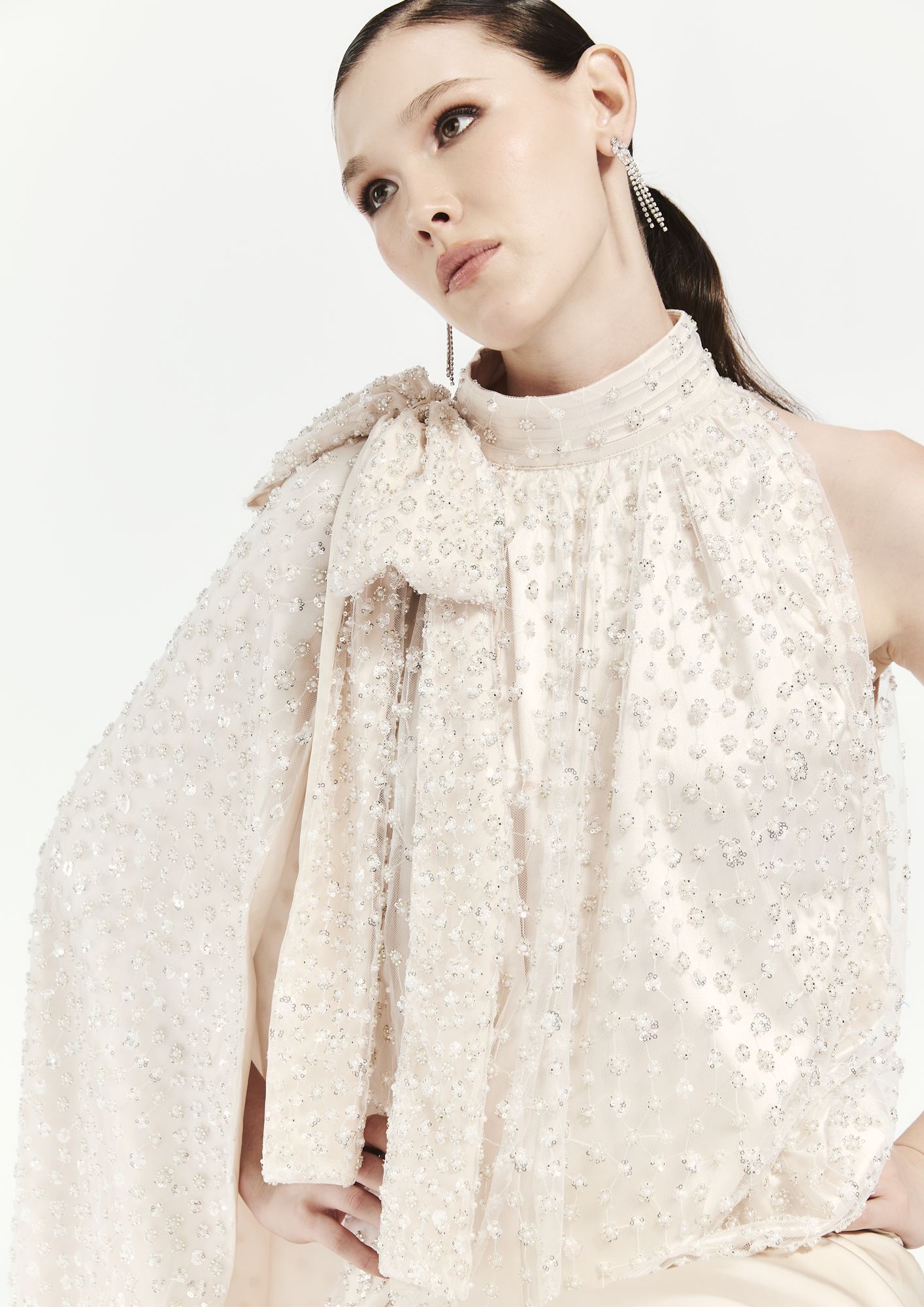 One Shoulder Bow Top
