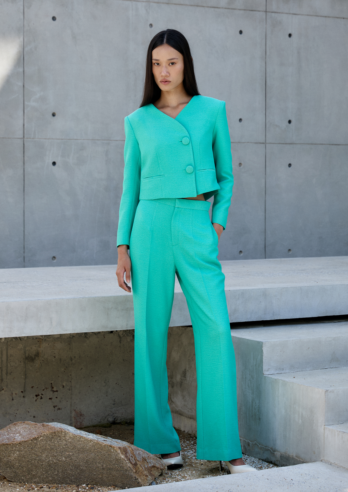 Tweed Flared Pants
