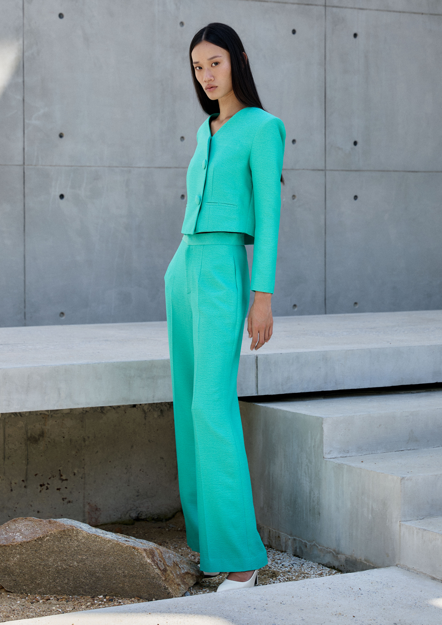 Tweed Flared Pants