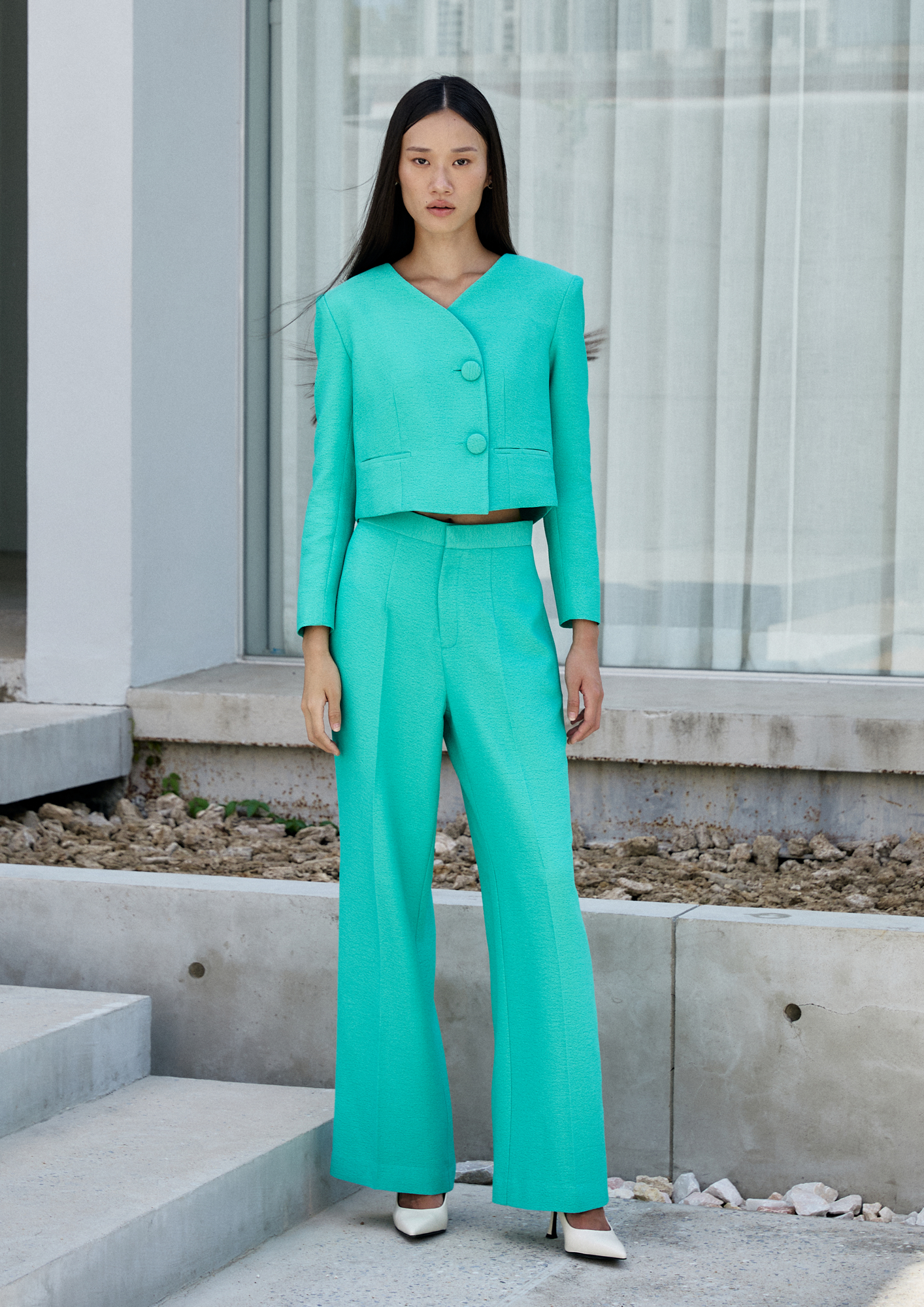 Tweed Flared Pants