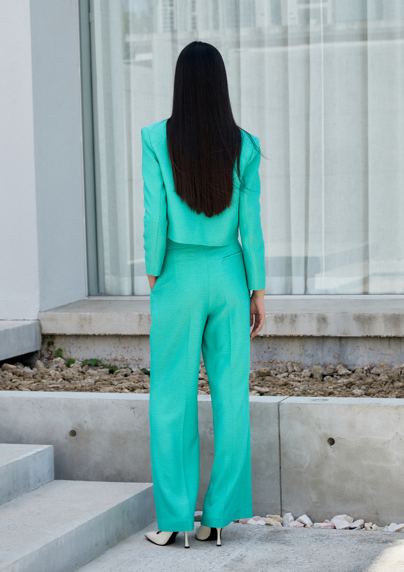 Tweed Flared Pants