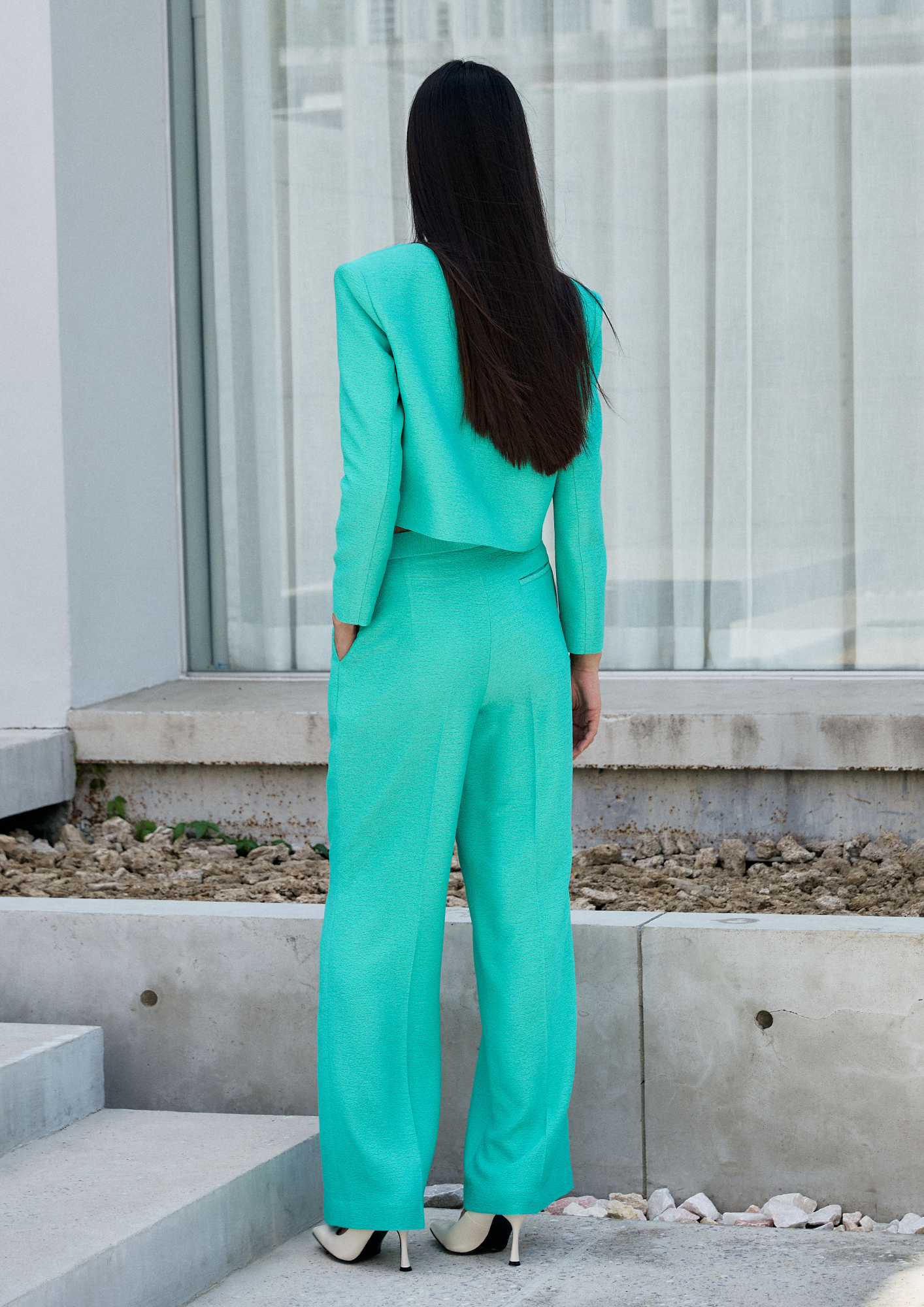 Tweed Flared Pants
