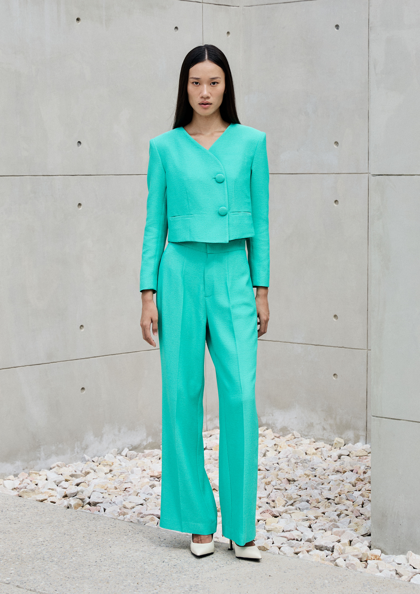 Tweed Flared Pants