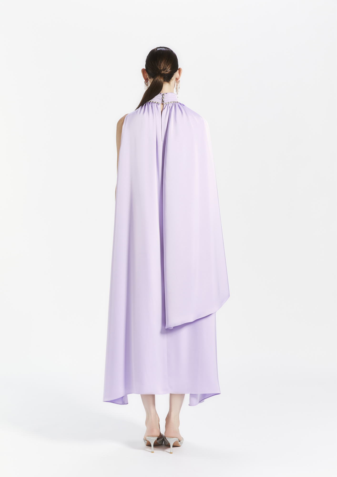 Cape Satin Gown