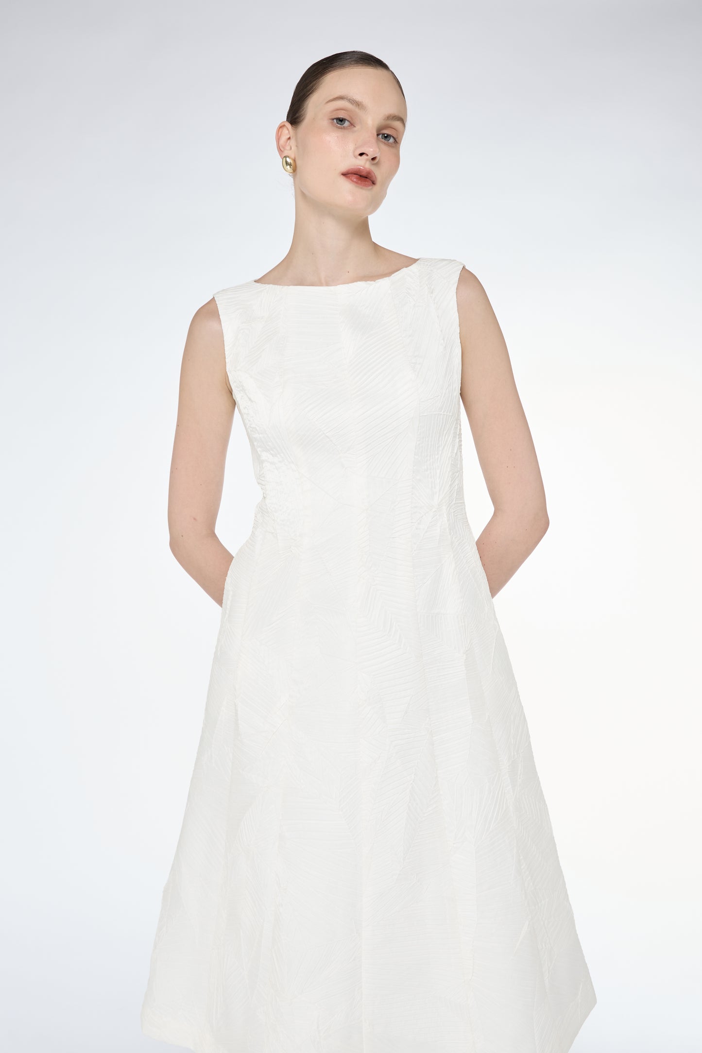 Sleeveless Jacquard Dress