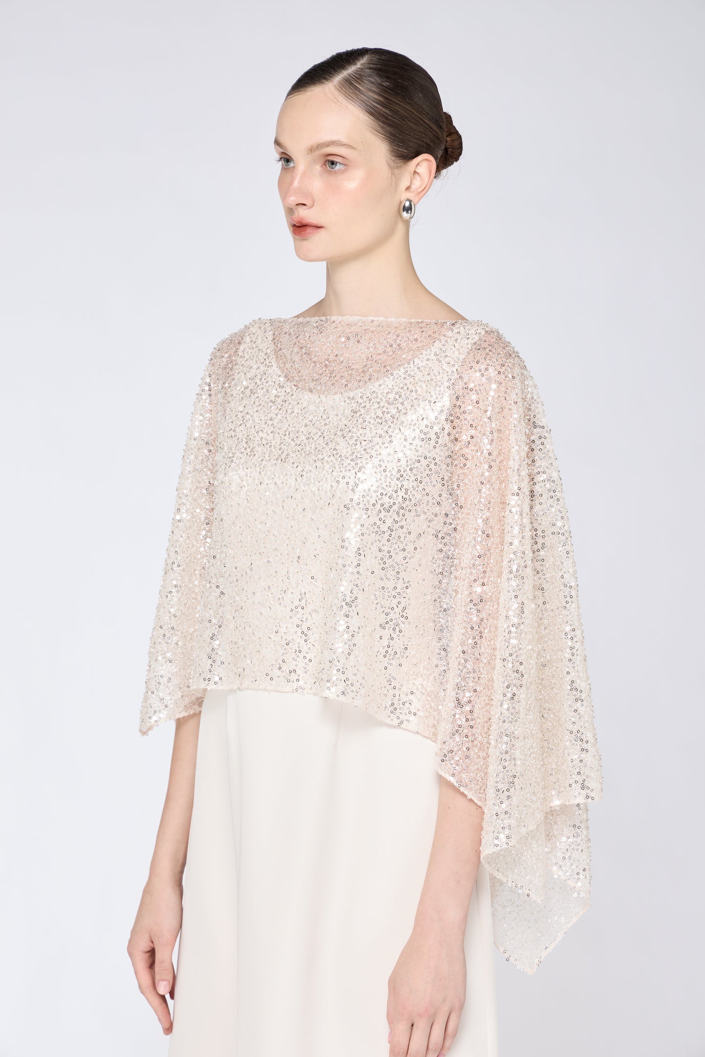 Sequin Cape Cocktail Dress