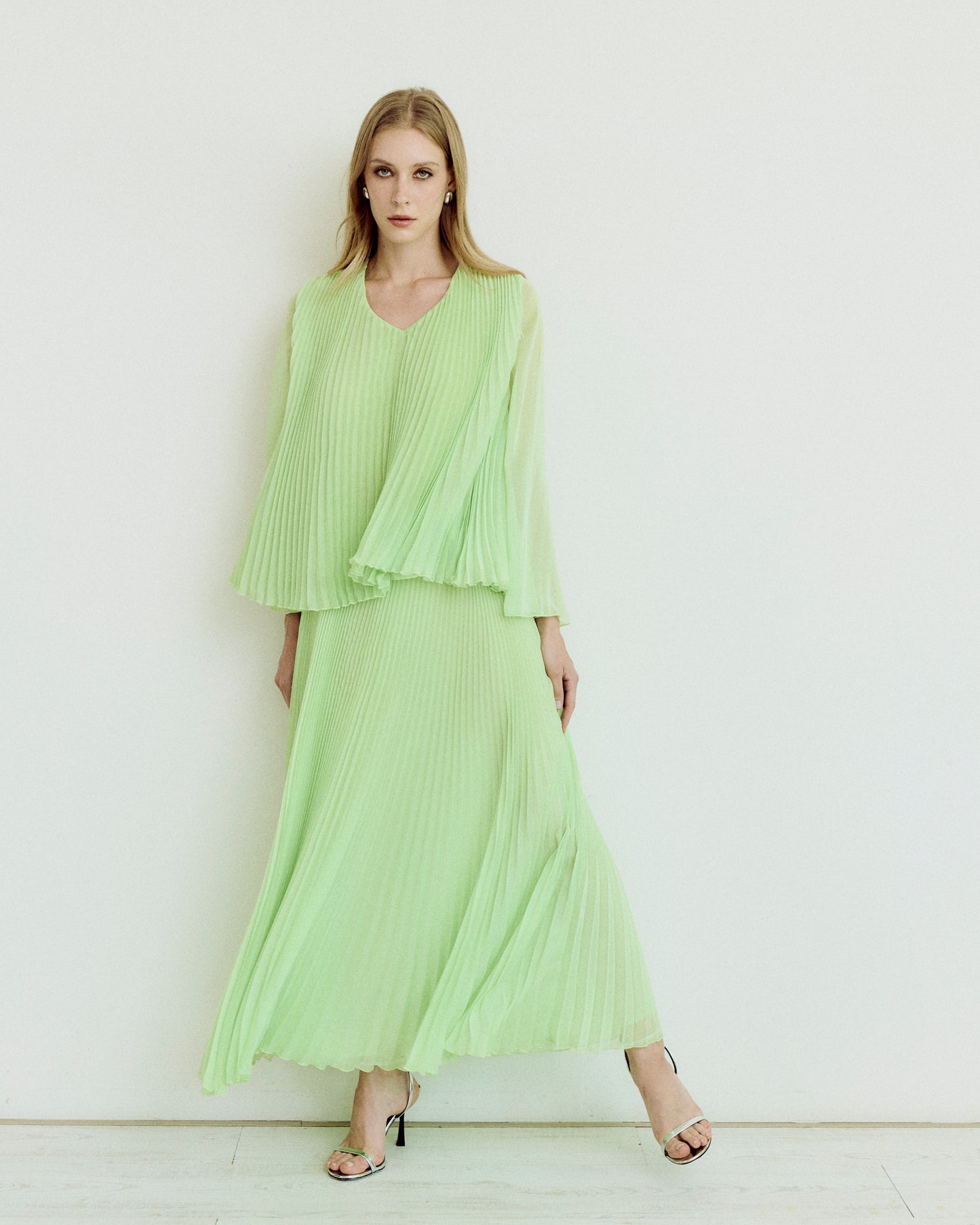 Pleated Maxi Skirt