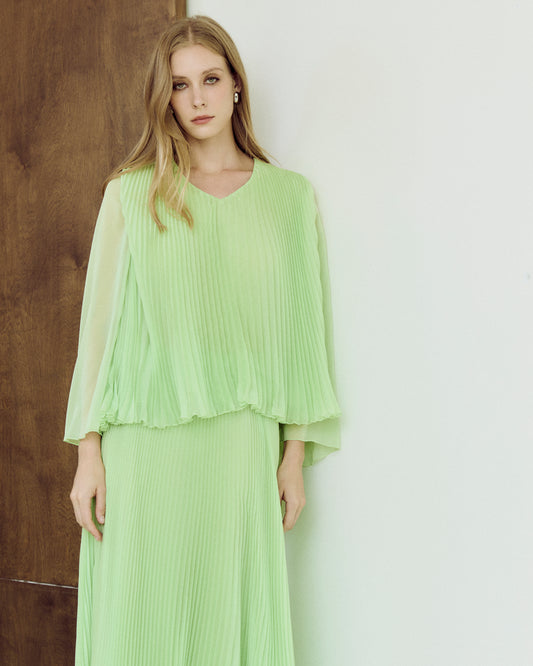 Pleated Chiffon Top