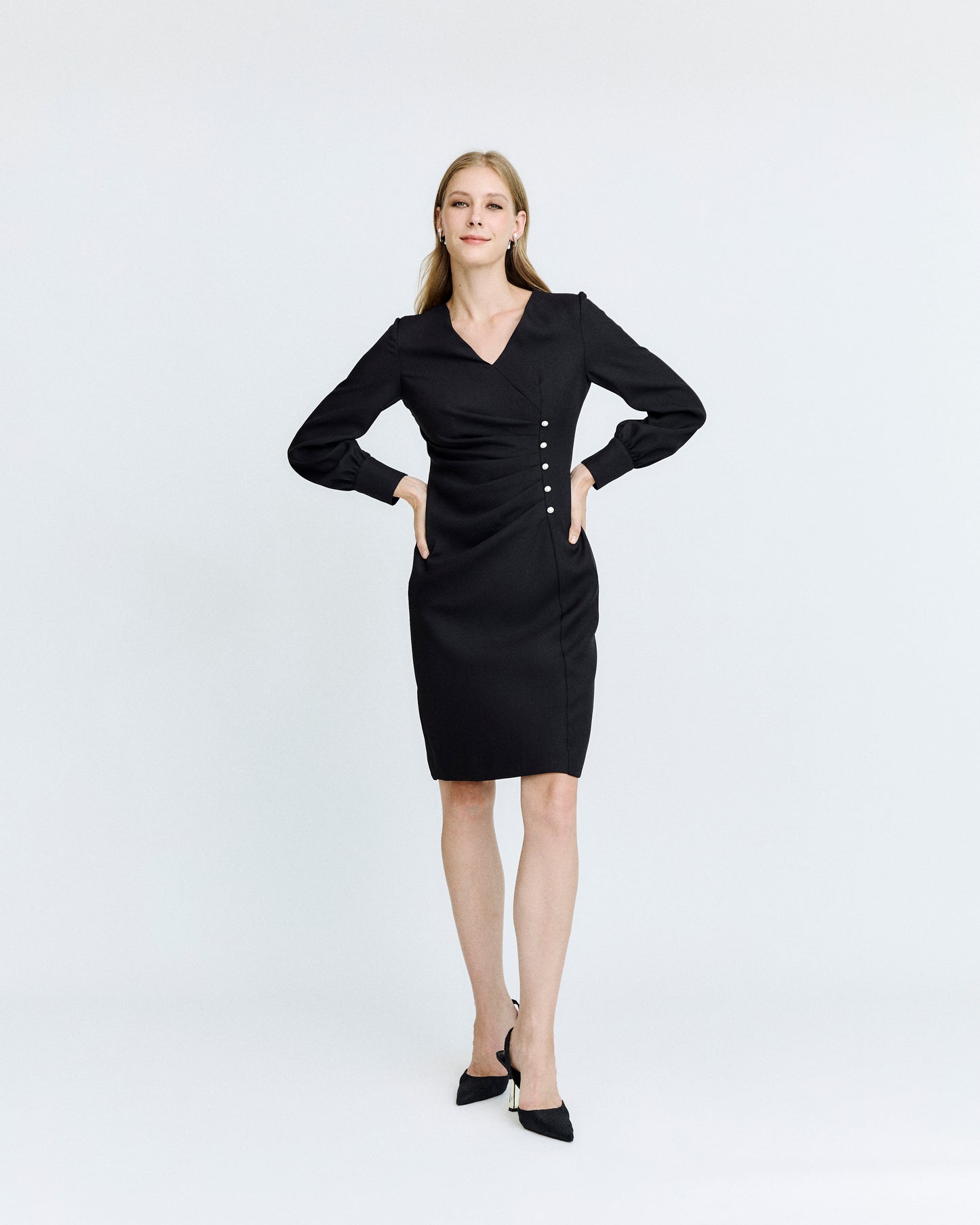 Gathered Midi Dress