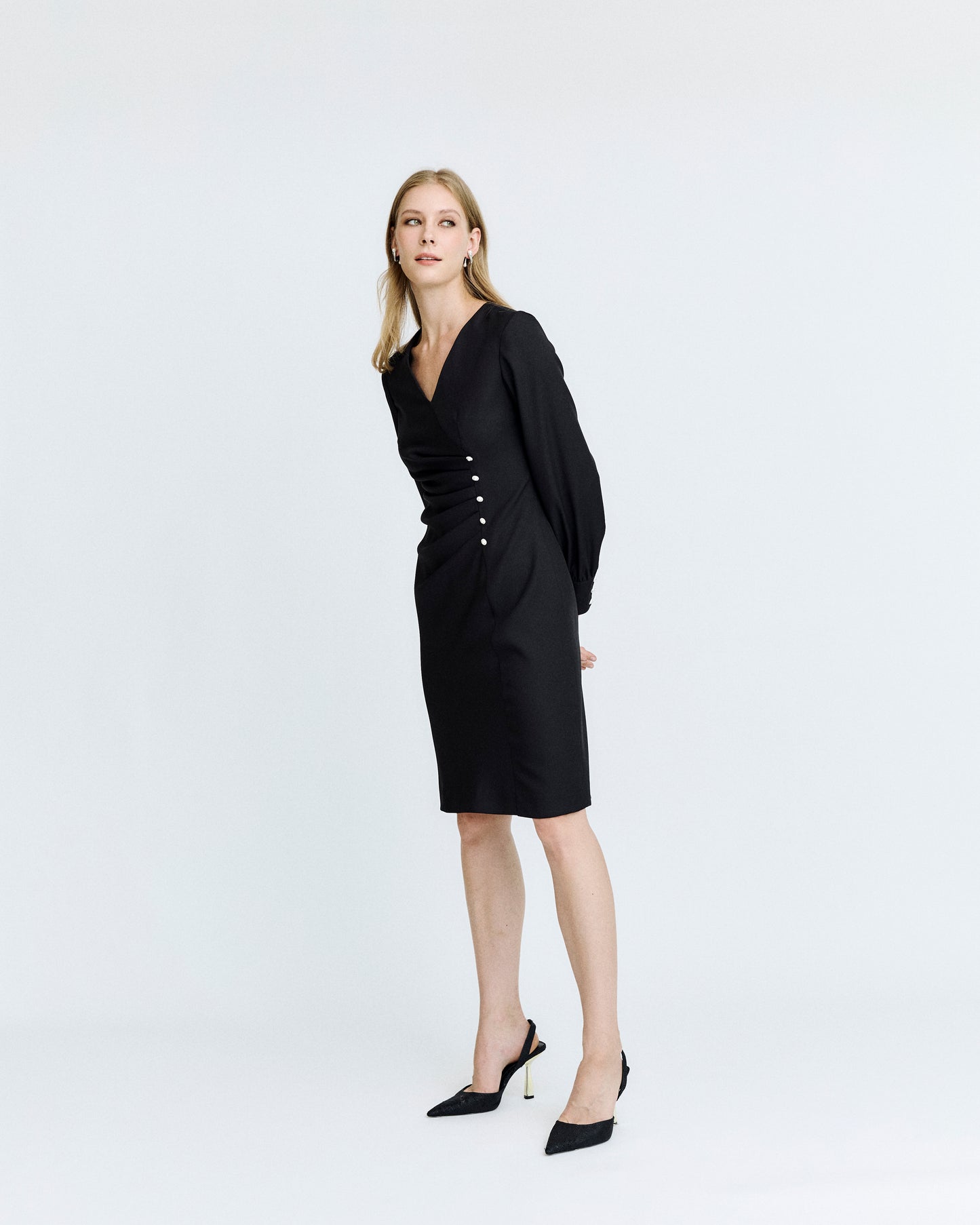 Gathered Midi Dress