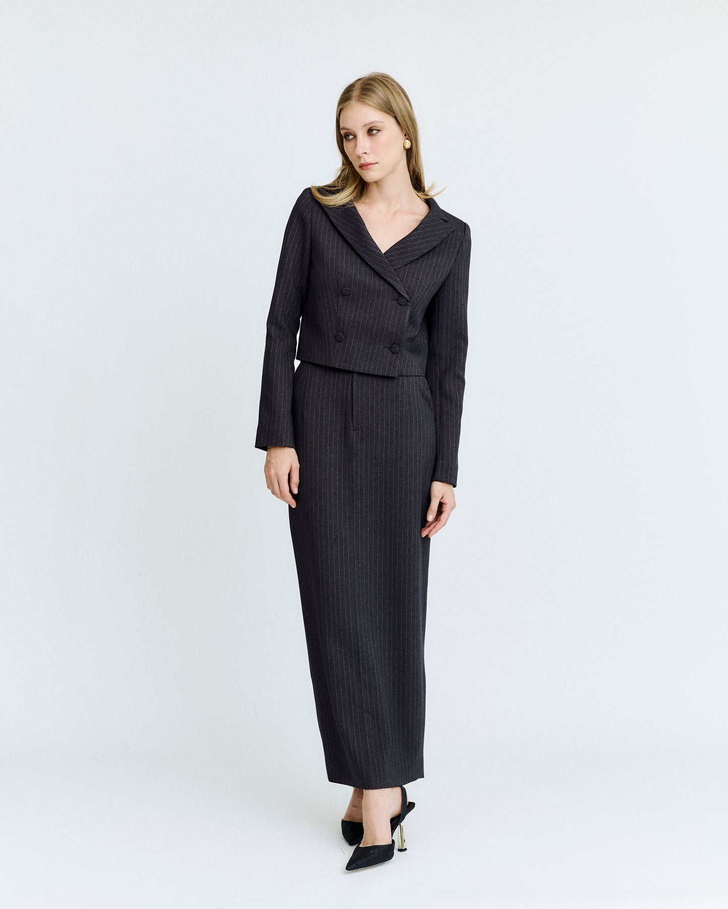 Double-breasted Cropped Blazer