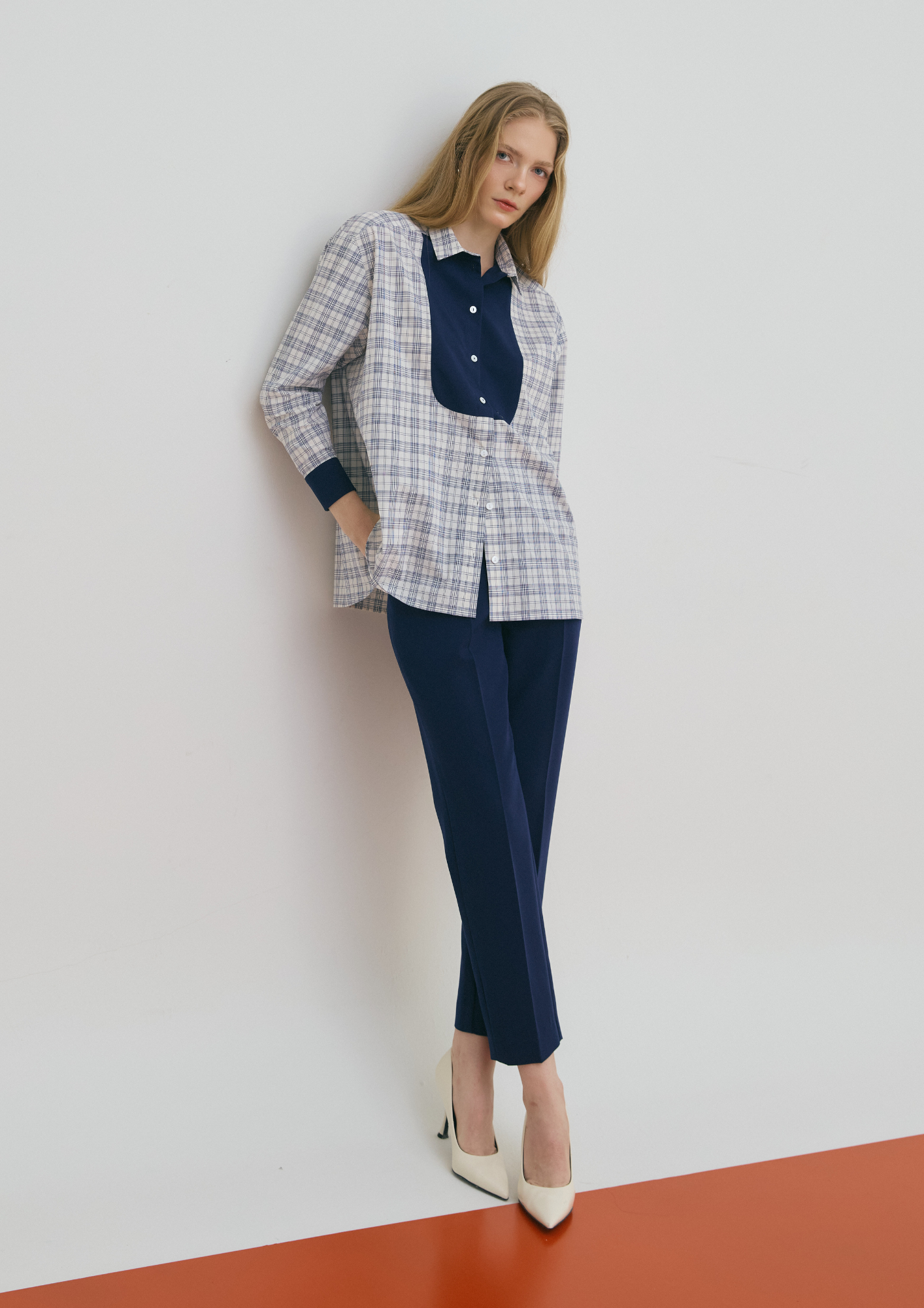 Front Seam Slim Pants