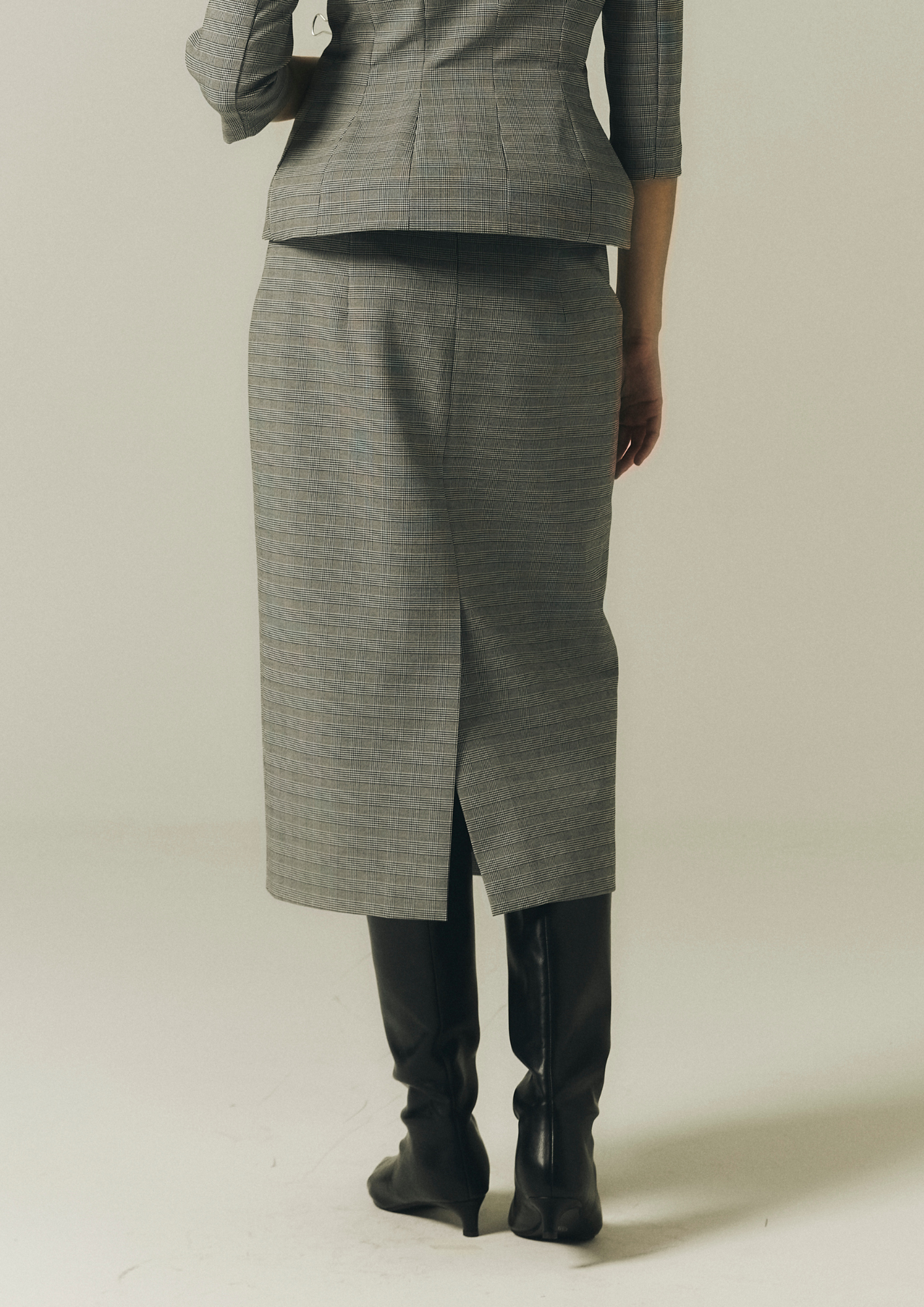 Midi Plaid Skirt