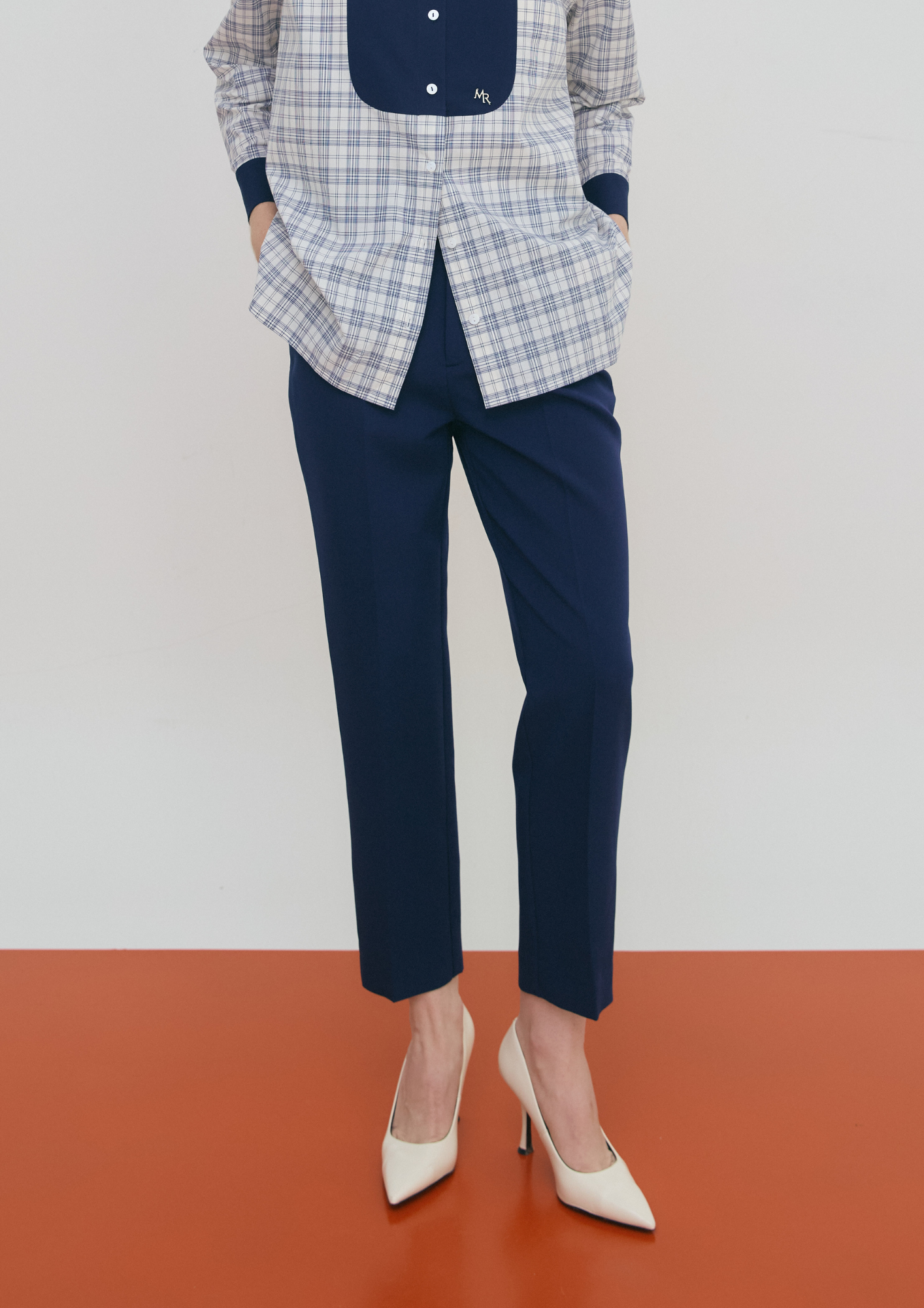 Front Seam Slim Pants