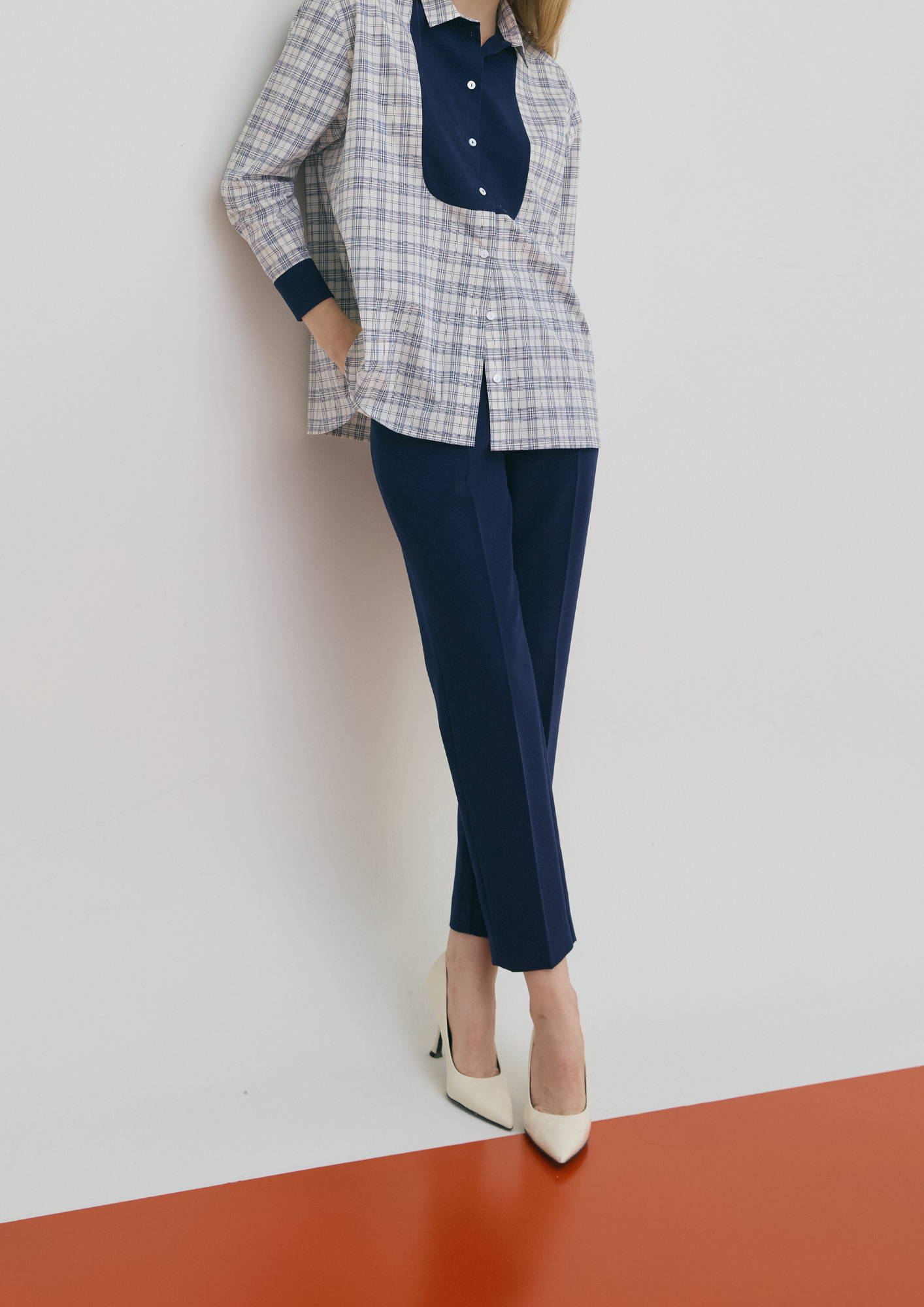 Front Seam Slim Pants