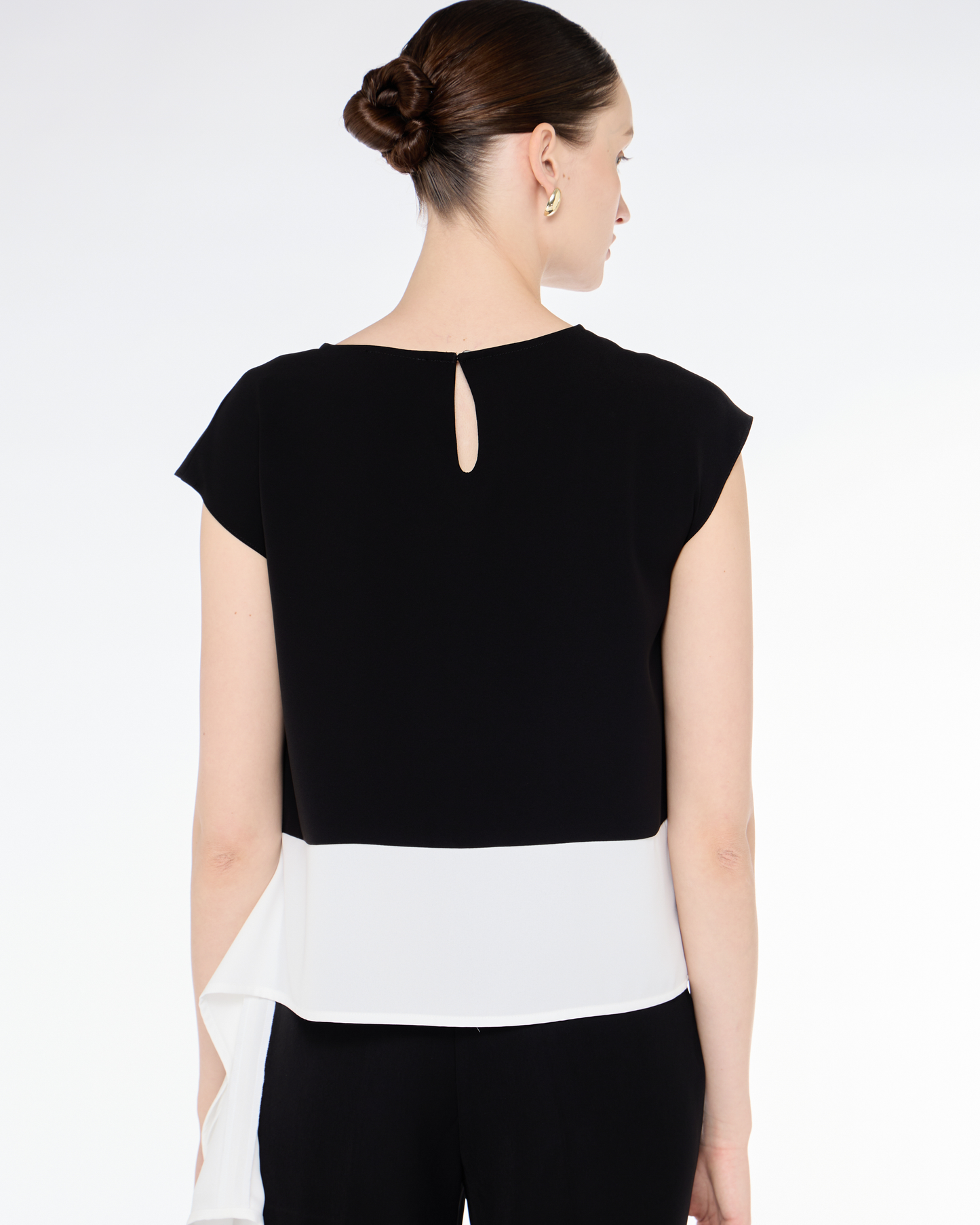 Color Block Cap Sleeve Top