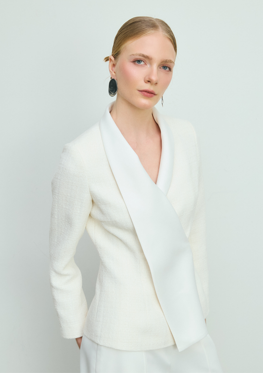 Asymmetric Wrap Blazer