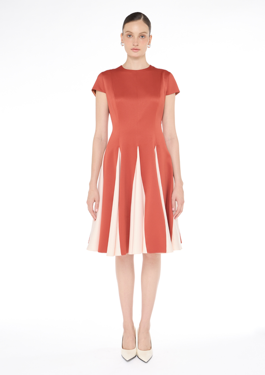 Color Block A-Line Dress