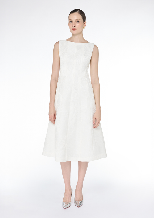 Sleeveless Jacquard Dress