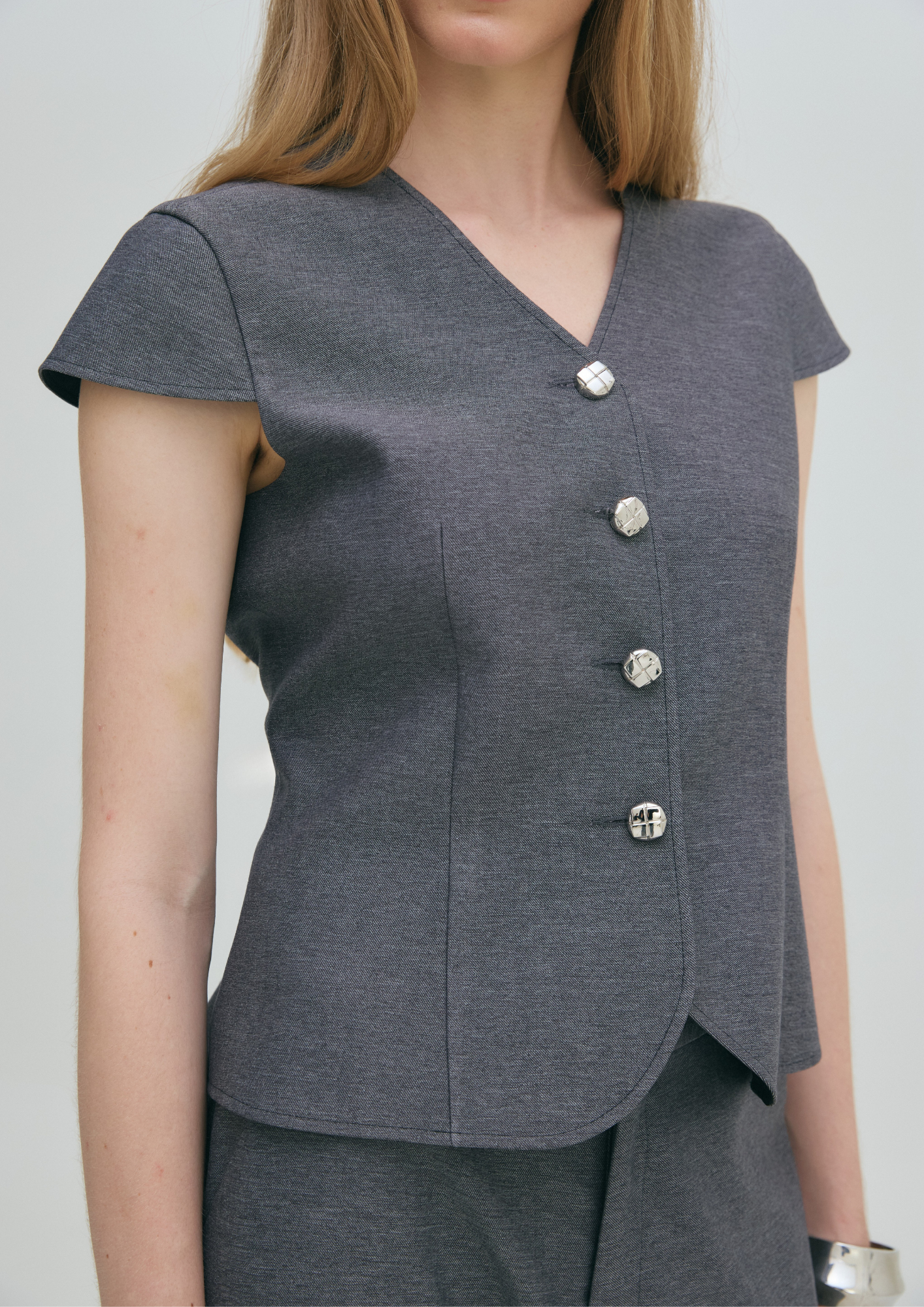 Buttoned Vest Top