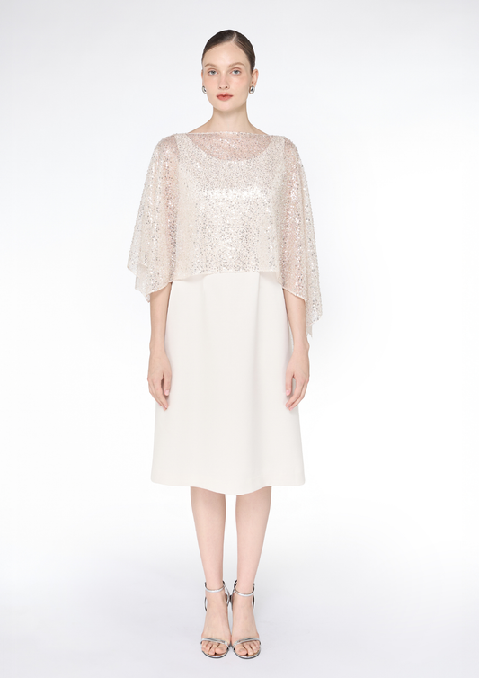 Sequin Cape Cocktail Dress