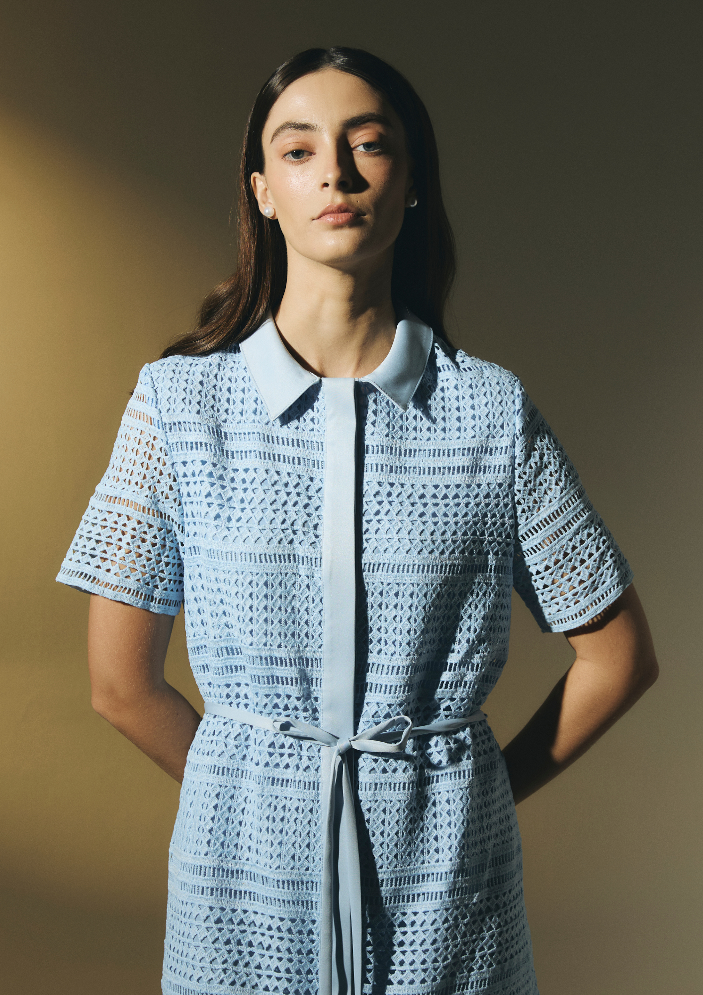 Lace Shirt Dress