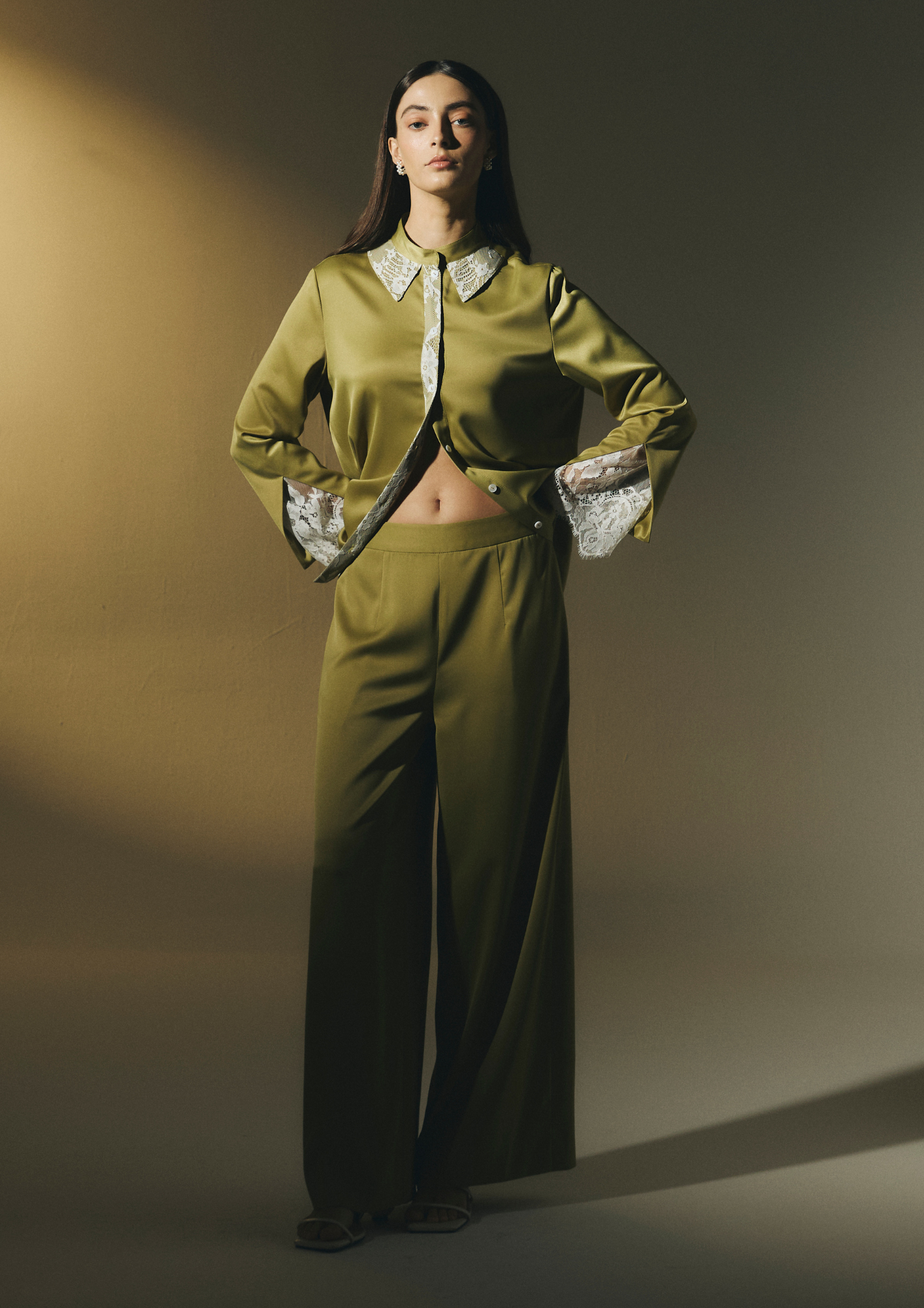 Satin Wide Leg Pants