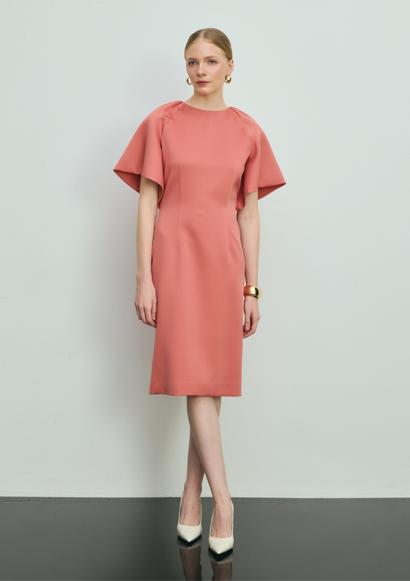Cape Sleeve Dress