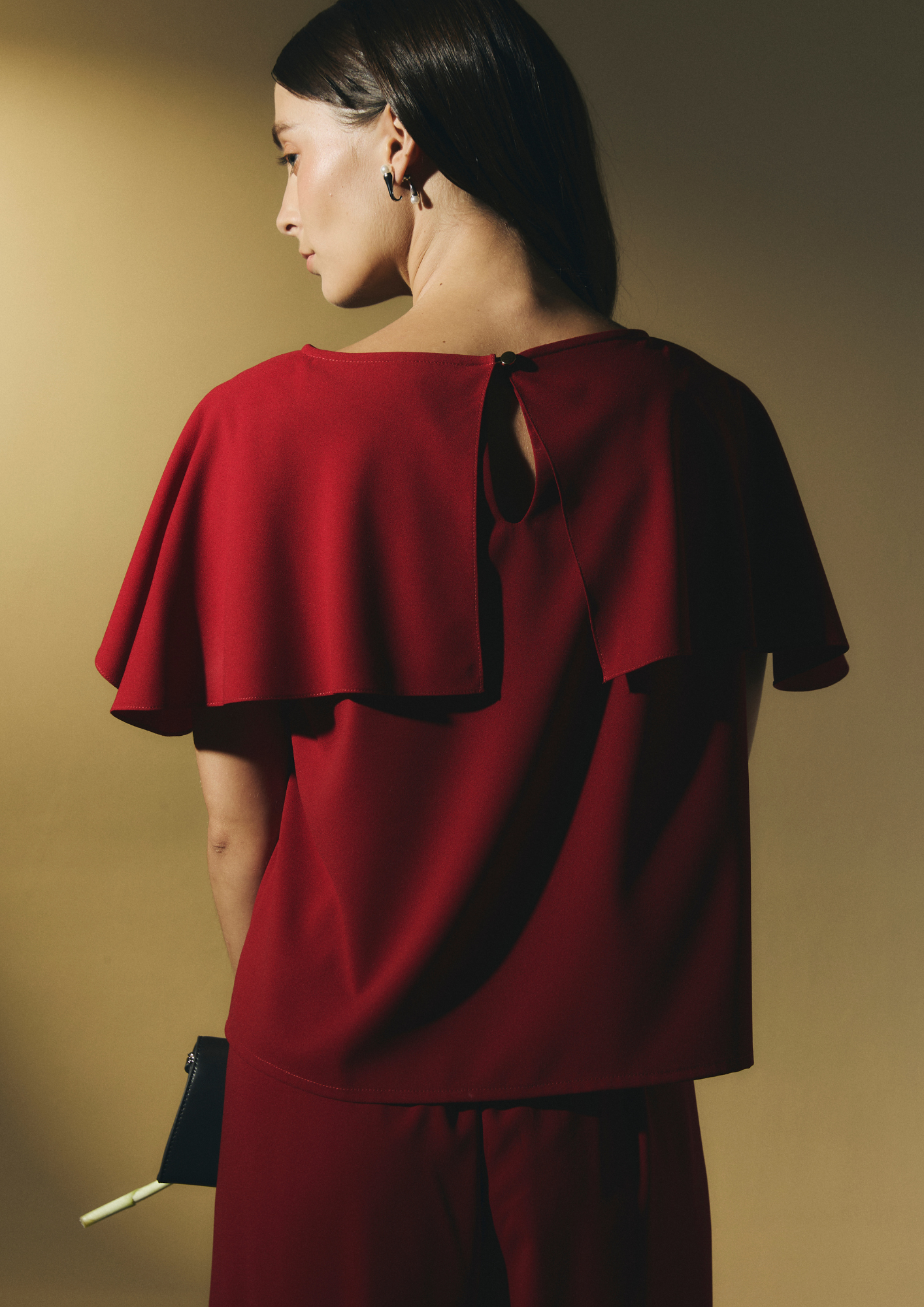 Ruffled Cape Top