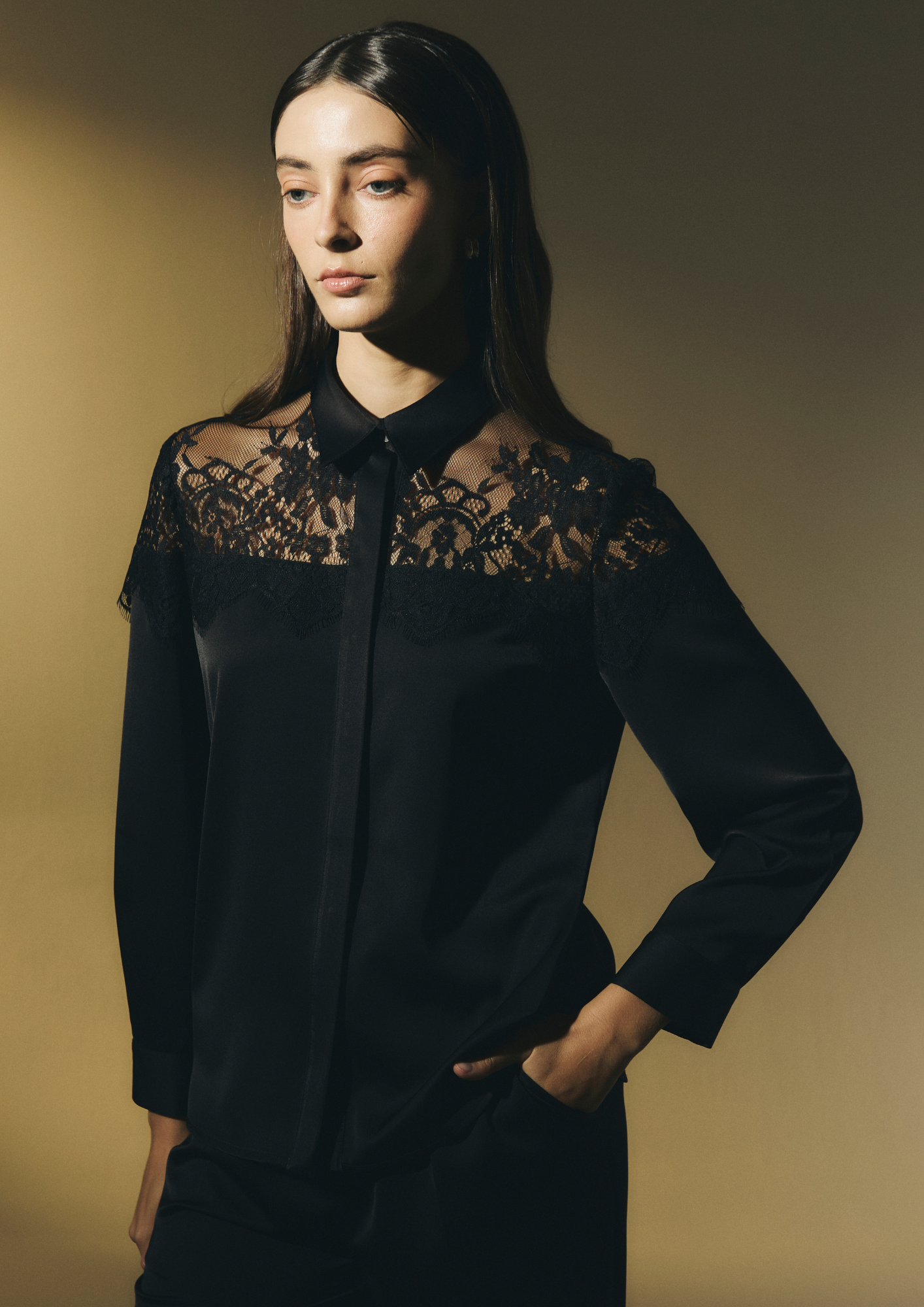 Satin-Lace Shirt