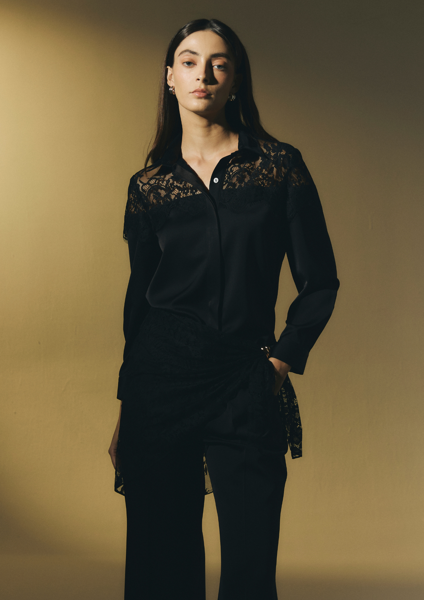 Satin-Lace Shirt