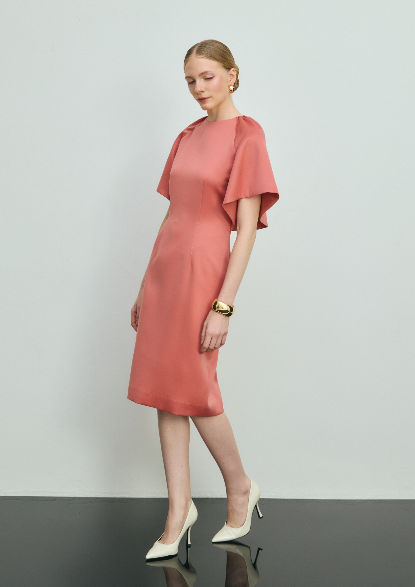 Cape Sleeve Dress