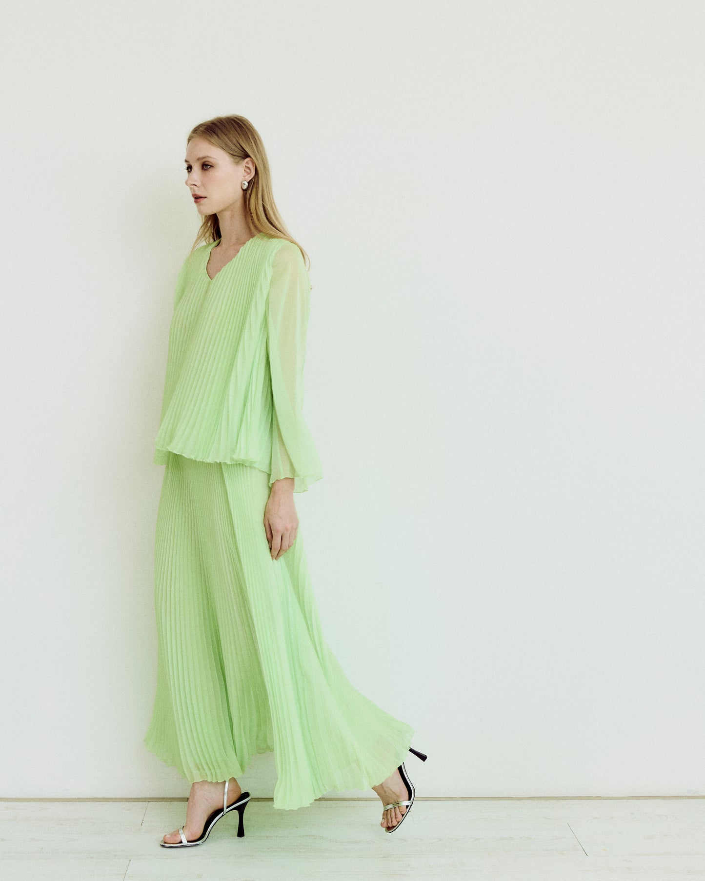 Pleated Chiffon Top