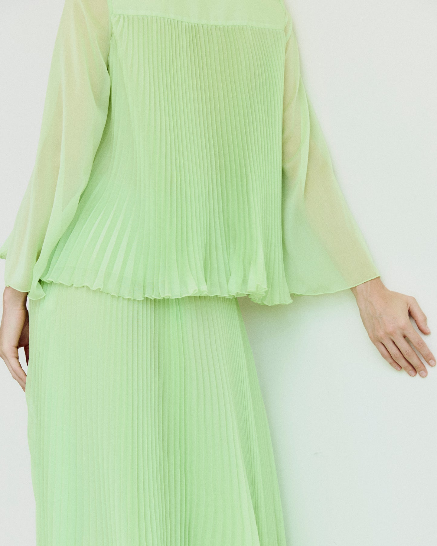 Pleated Chiffon Top