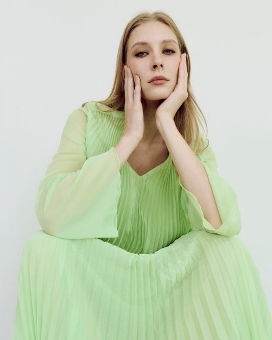 Pleated Chiffon Top