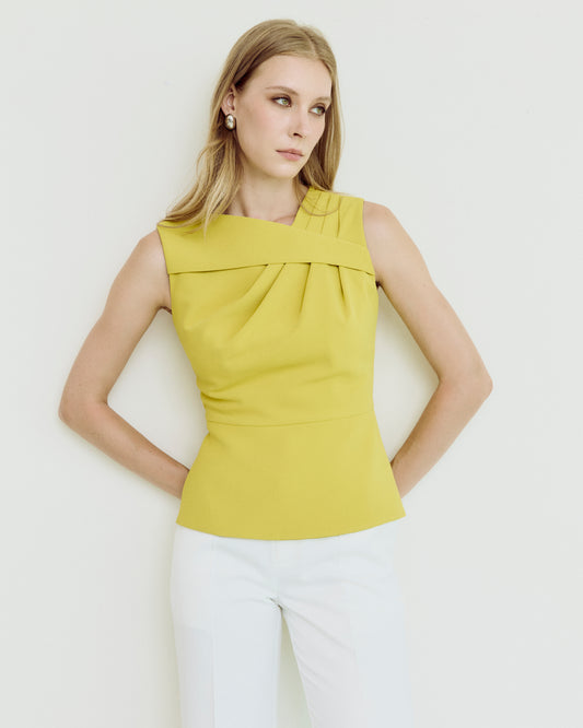 Draped Sleeveless Top