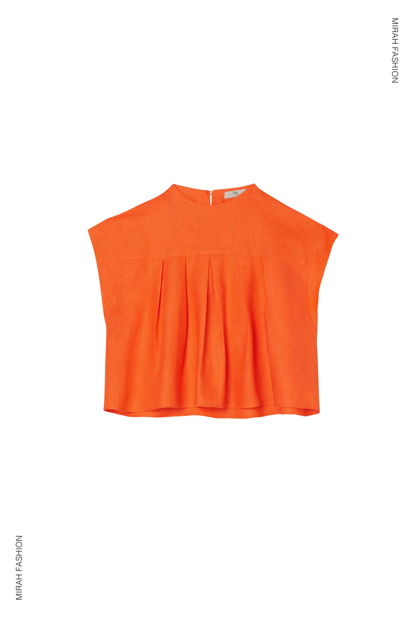Linen Pleated Top