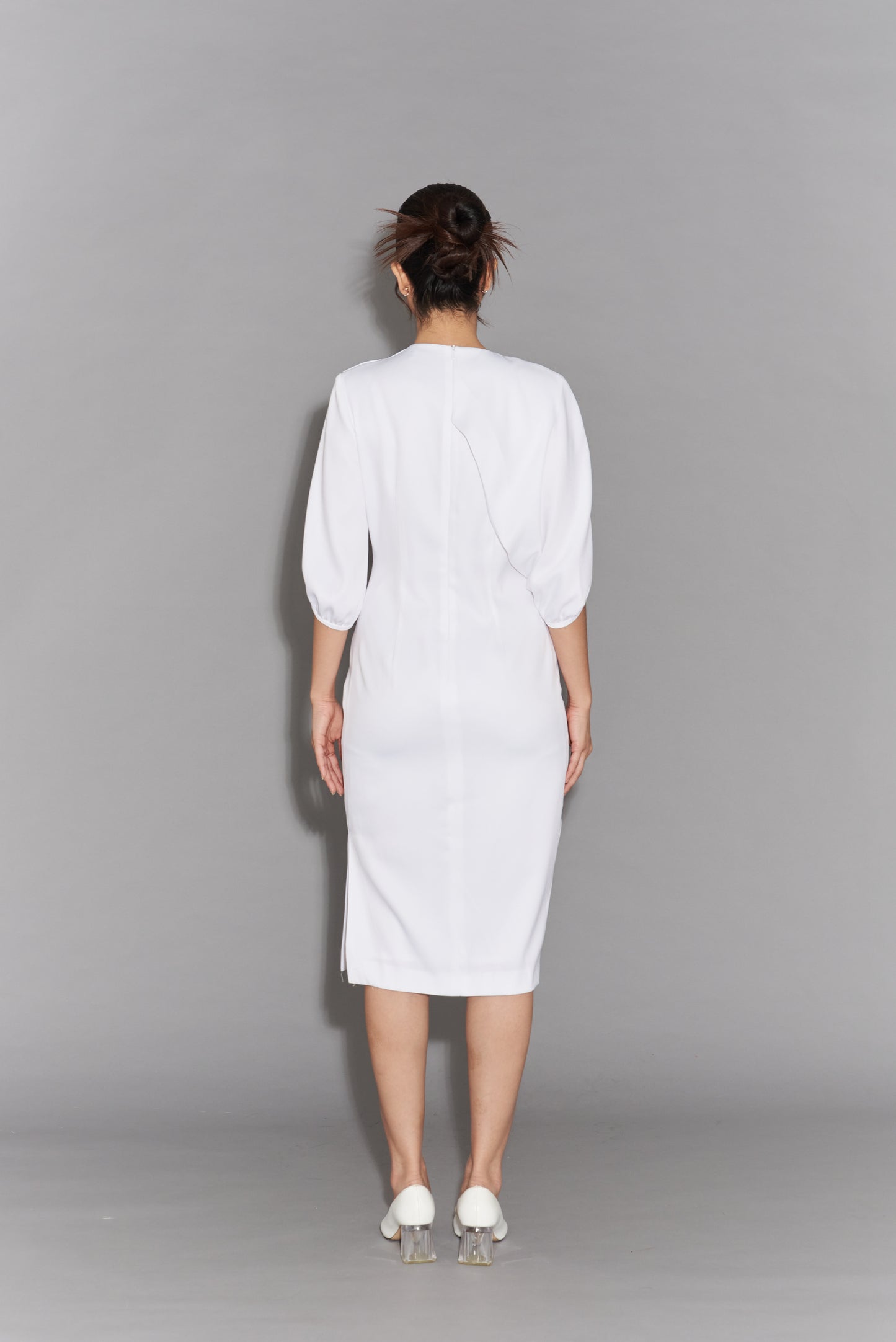 Shift Dress with Draped Detail
